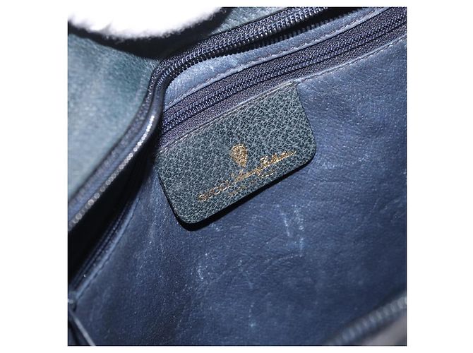 Borsa a Spalla Gucci GG Supreme Sherry Line PVC Blu Navy Oro Auth 177472 D'oro - vista 17