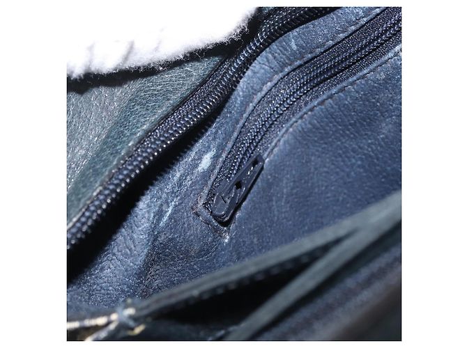 Borsa a Spalla Gucci GG Supreme Sherry Line PVC Blu Navy Oro Auth 177472 D'oro - vista 25