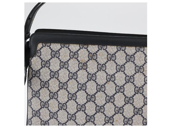 Borsa a Spalla Gucci GG Supreme Sherry Line PVC Blu Navy Oro Auth 177472 D'oro - vista 4