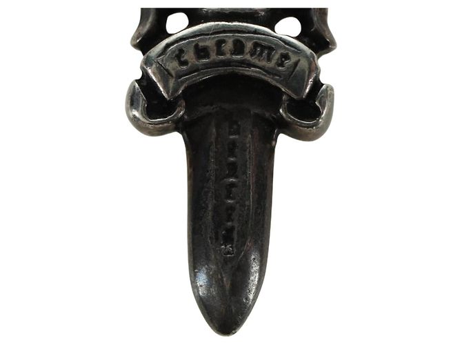 Pendente Charm Dagger Chrome Hearts in Argento Ag925 Auth 177358V - vista 3