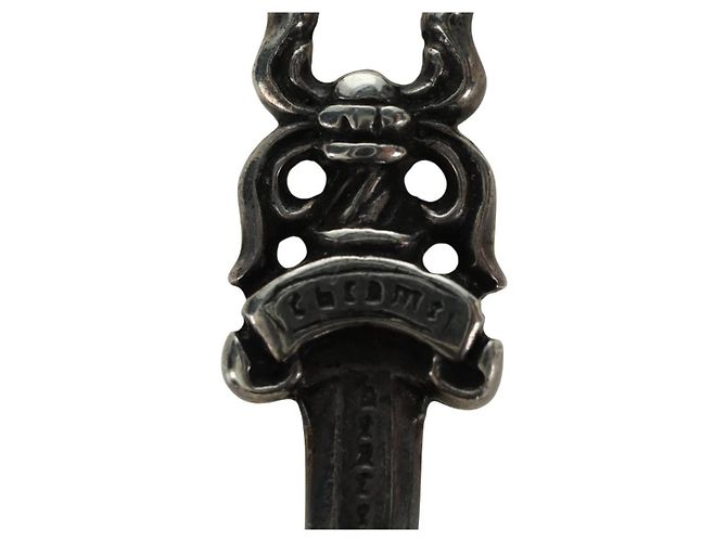 Pendente Charm Dagger Chrome Hearts in Argento Ag925 Auth 177358V - vista 4