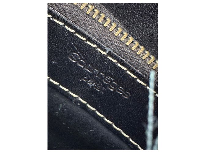 Vintage Courreges Paris Leather Crossbody Flap Bag Black - view 5