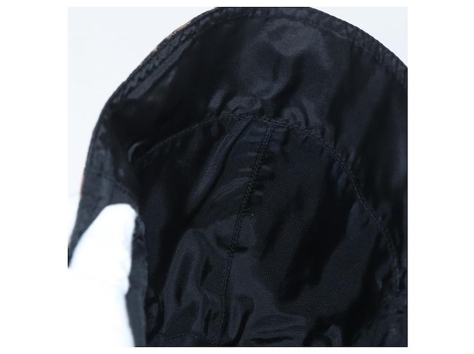 FENDI Zucca Canvas Bucket Hat Schwarz Braun Auth 177661A - Ansicht 10