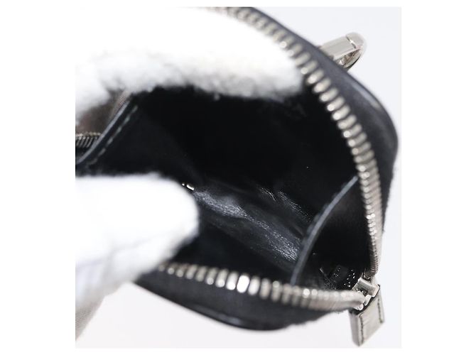 Borsa a Spalla PRADA Pelle Verniciata Argento Auth 177333A - vista 24