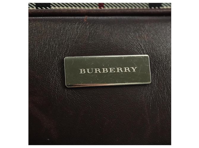 Burberry Borsa a Spalla Nova Check in Tela Beige Argento Autentica am11514 - vista 14