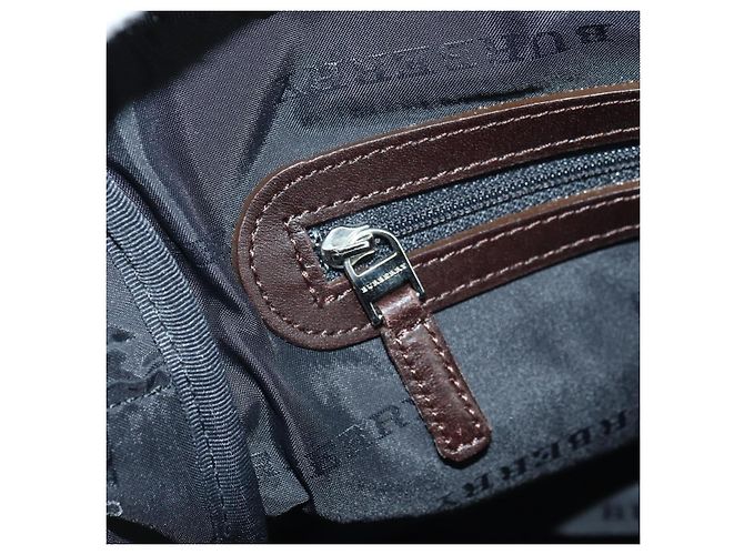 Burberry Borsa a Spalla Nova Check in Tela Beige Argento Autentica am11514 - vista 19