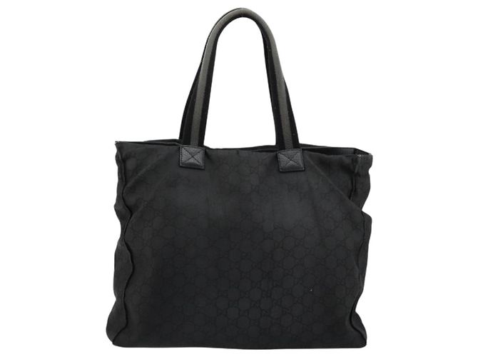 GUCCI GG Canvas Sherry Line Tasche Nylon Outlet Schwarz Silber 449178 Auth bs34813 - Ansicht 3