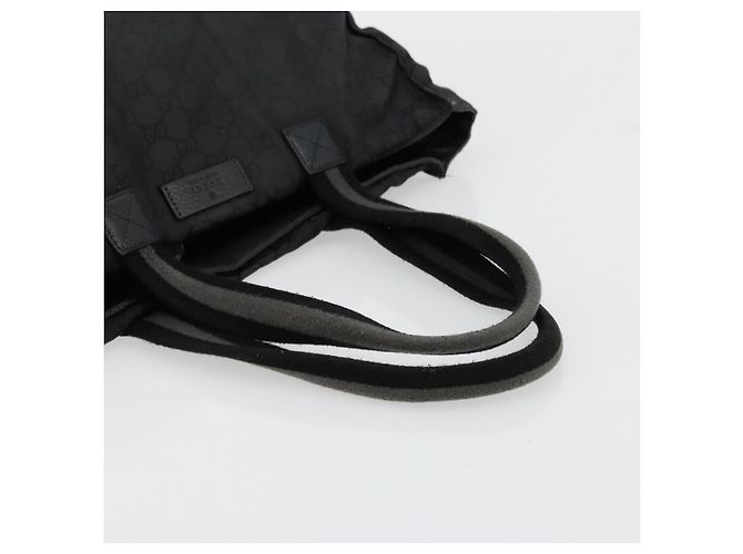 GUCCI GG Canvas Sherry Line Tasche Nylon Outlet Schwarz Silber 449178 Auth bs34813 - Ansicht 7