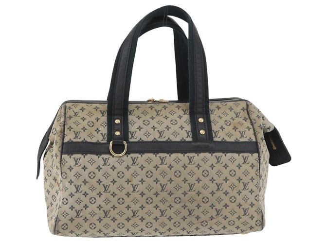 LOUIS VUITTON Monogram Mini Josephine GM Borsa a Mano Blu M92211 LV Auth 178684 - vista 13