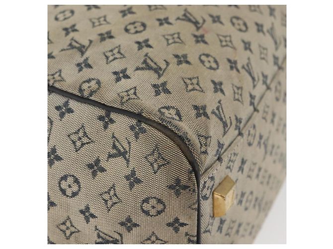LOUIS VUITTON Monogram Mini Josephine GM Borsa a Mano Blu M92211 LV Auth 178684 - vista 9