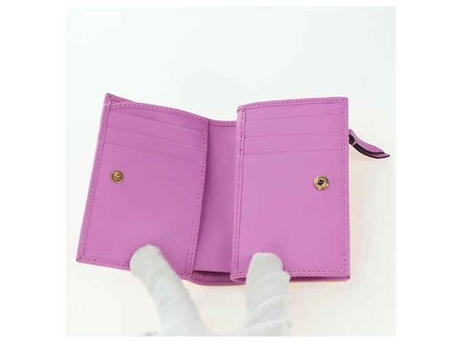Billetera Bifold GG Canvas Gucci Rosa Dorado 783121 Auth BA12478M - vista 13