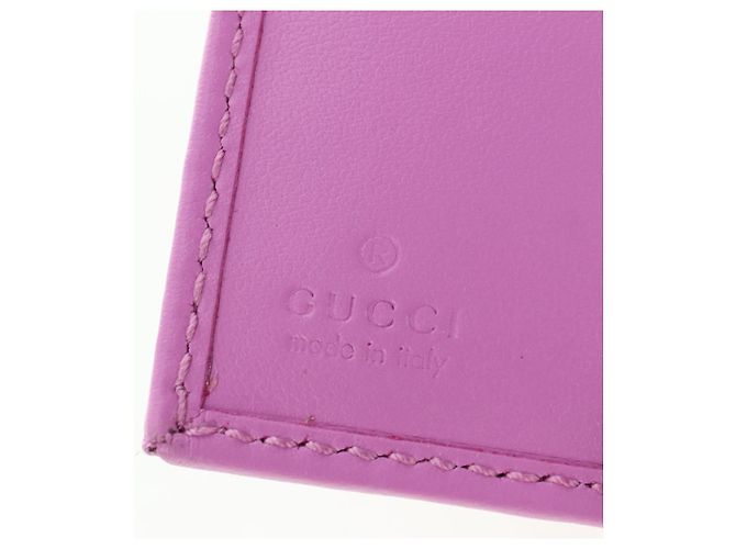 Billetera Bifold GG Canvas Gucci Rosa Dorado 783121 Auth BA12478M - vista 16