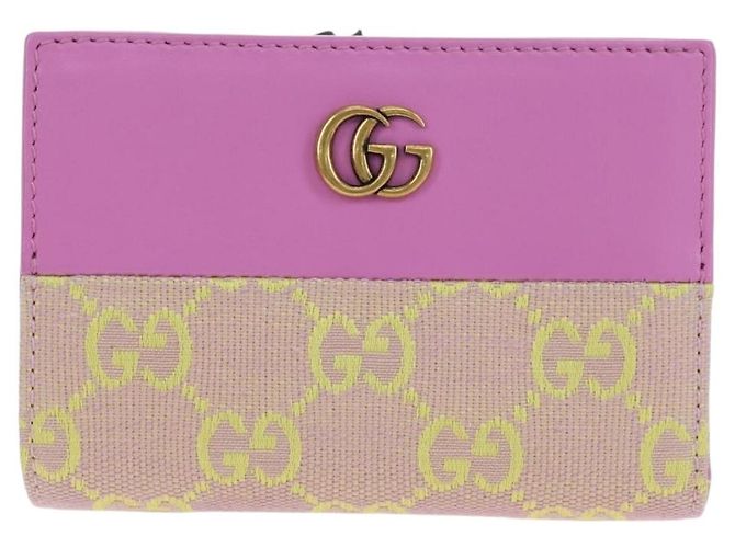 Billetera Bifold GG Canvas Gucci Rosa Dorado 783121 Auth BA12478M - vista 2