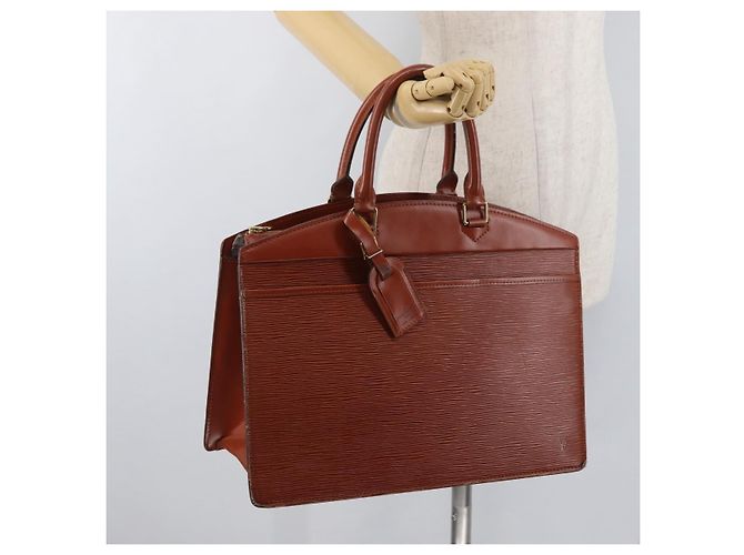 LOUIS VUITTON Borsa a Mano Epi Riviera Marrone M48183 LV Auth 177063 - vista 22