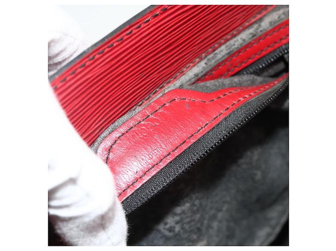 LOUIS VUITTON Borsa Sac Plat Epi Rossa M5274E LV Auth 176989 Rosso - vista 12