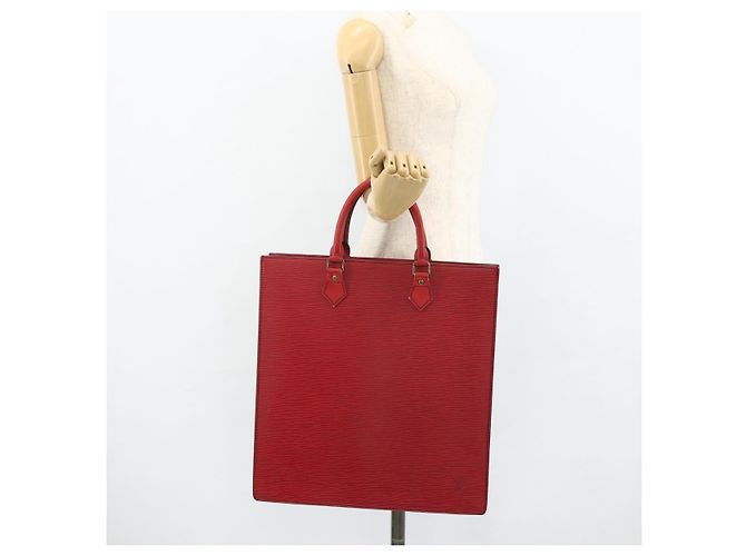 LOUIS VUITTON Borsa Sac Plat Epi Rossa M5274E LV Auth 176989 Rosso - vista 21