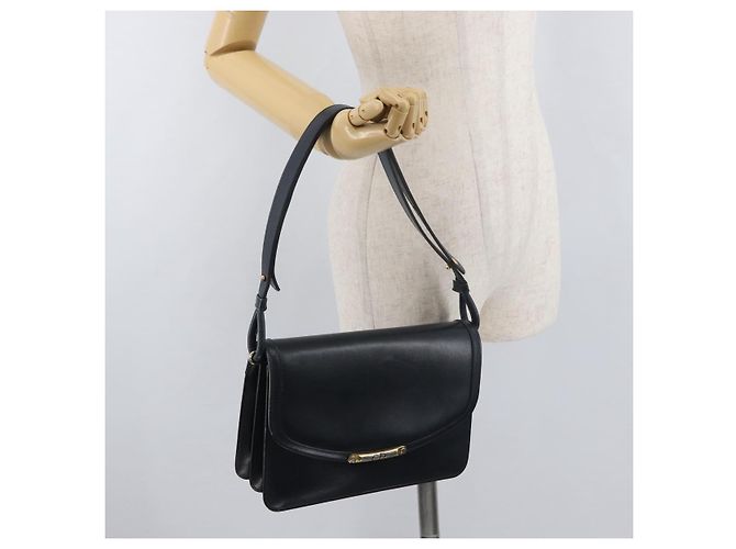 Borsa a Spalla Christian Dior in Pelle Blu Navy Oro Auth bs34558 D'oro - vista 25