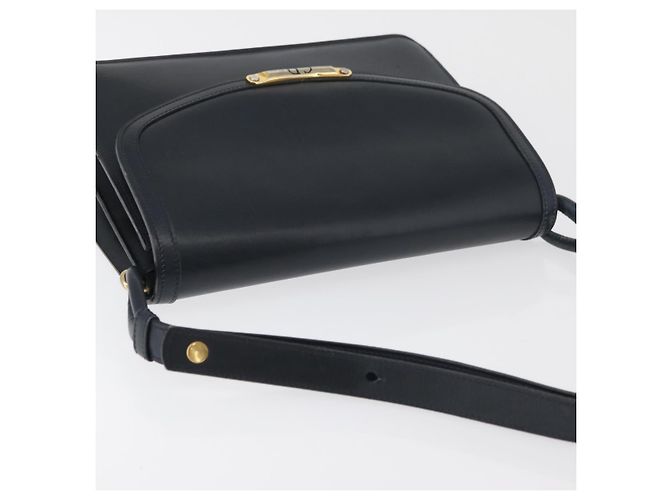 Borsa a Spalla Christian Dior in Pelle Blu Navy Oro Auth bs34558 D'oro - vista 6