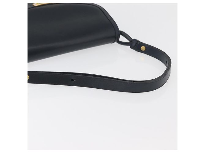 Borsa a Spalla Christian Dior in Pelle Blu Navy Oro Auth bs34558 D'oro - vista 7