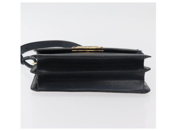 Borsa a Spalla Christian Dior in Pelle Blu Navy Oro Auth bs34558 D'oro - vista 9