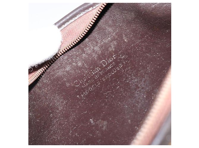 Borsa a Spalla in Tela Trotter Christian Dior Beige Oro Auth 177208 D'oro - vista 16