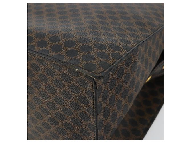 Céline Borsa a mano in tela Macadam CELINE in pelle PVC nera e oro Auth 177722 Nero D'oro - vista 10