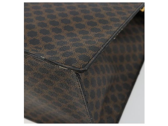 Céline Borsa a mano in tela Macadam CELINE in pelle PVC nera e oro Auth 177722 Nero D'oro - vista 12