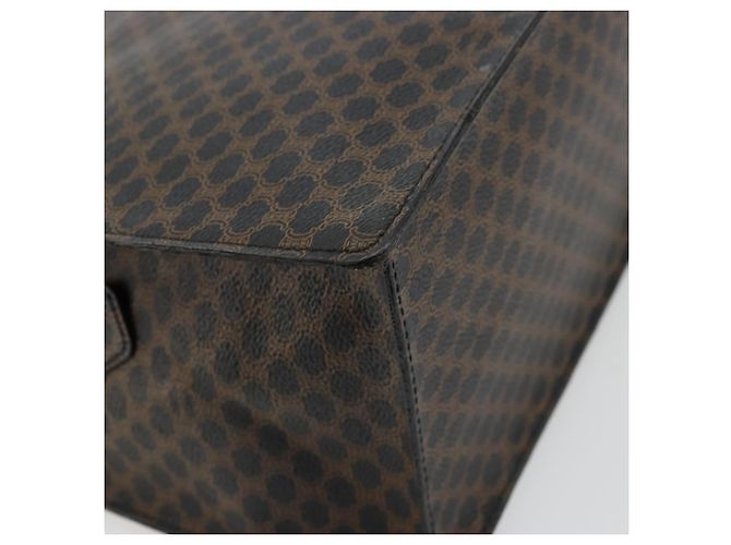 Céline Borsa a mano in tela Macadam CELINE in pelle PVC nera e oro Auth 177722 Nero D'oro - vista 13