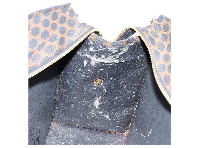 Céline Borsa a mano in tela Macadam CELINE in pelle PVC nera e oro Auth 177722 Nero D'oro - vista 20