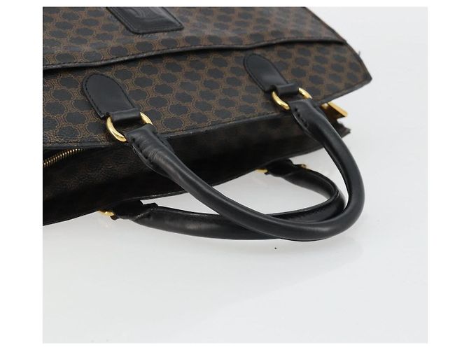 Céline Borsa a mano in tela Macadam CELINE in pelle PVC nera e oro Auth 177722 Nero D'oro - vista 7