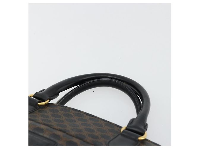 Céline Borsa a mano in tela Macadam CELINE in pelle PVC nera e oro Auth 177722 Nero D'oro - vista 8