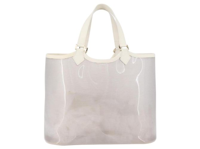 LOUIS VUITTON Epi Plage Lagoon Bay Tote Bag White Clear M92151 LV Auth ep14269 - view 13