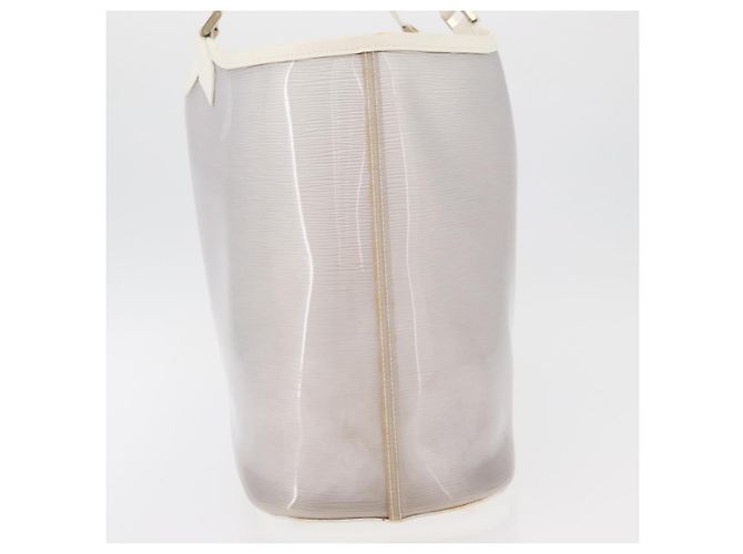 LOUIS VUITTON Epi Plage Lagoon Bay Tote Bag White Clear M92151 LV Auth ep14269 - view 4
