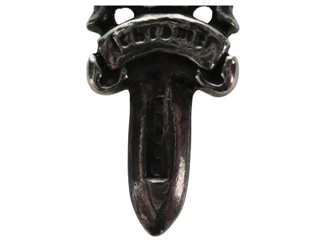 Pendente Charm Daga Chrome Hearts Top Ag925 Argento Auth 177360V - vista 3