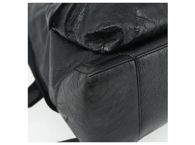 Zaino in pelle nera e argento BALENCIAGA 409010 Auth bs34947 Nero - vista 13