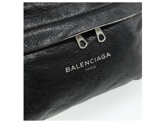 Zaino in pelle nera e argento BALENCIAGA 409010 Auth bs34947 Nero - vista 16