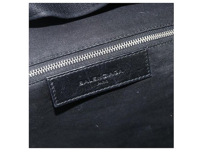 Zaino in pelle nera e argento BALENCIAGA 409010 Auth bs34947 Nero - vista 18