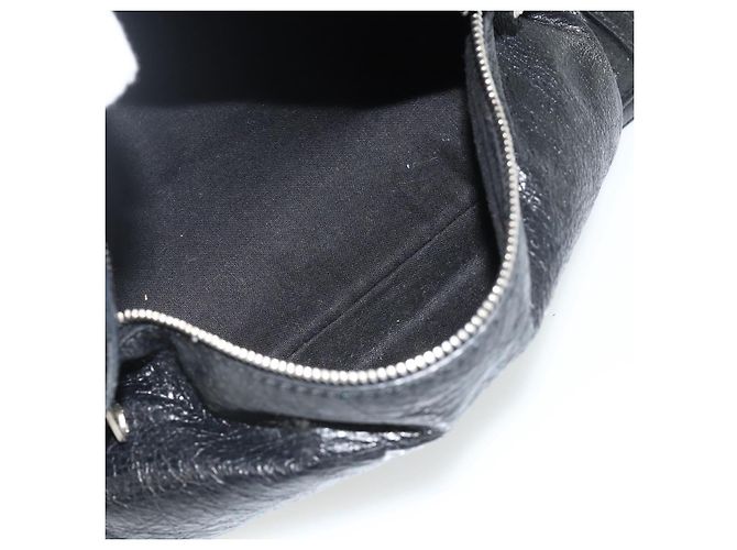 Zaino in pelle nera e argento BALENCIAGA 409010 Auth bs34947 Nero - vista 24
