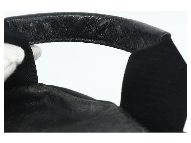 Zaino in pelle nera e argento BALENCIAGA 409010 Auth bs34947 Nero - vista 8