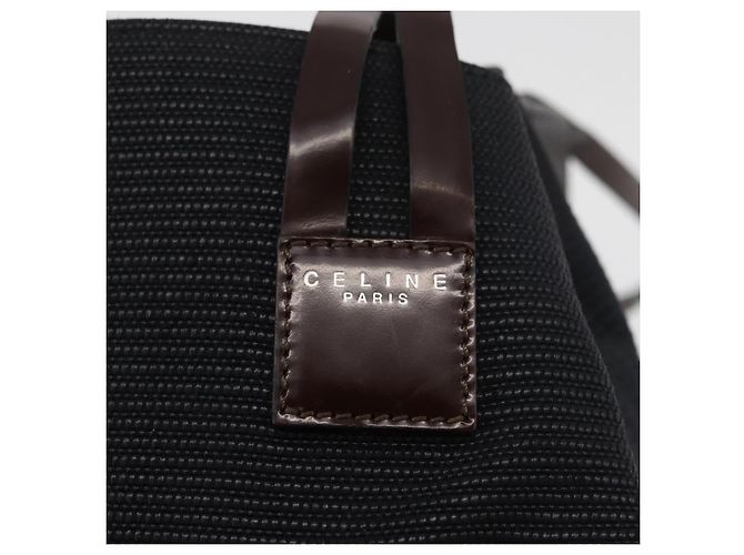 Céline Borsa Tote in Tela Nera Auth bs34859 Nero - vista 14