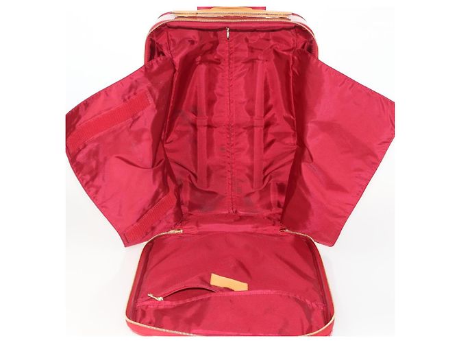 LOUIS VUITTON Valigia Pegas 45 Monogram Vernis Pomme D'amour M91278 Auth kk662 Rosso - vista 11