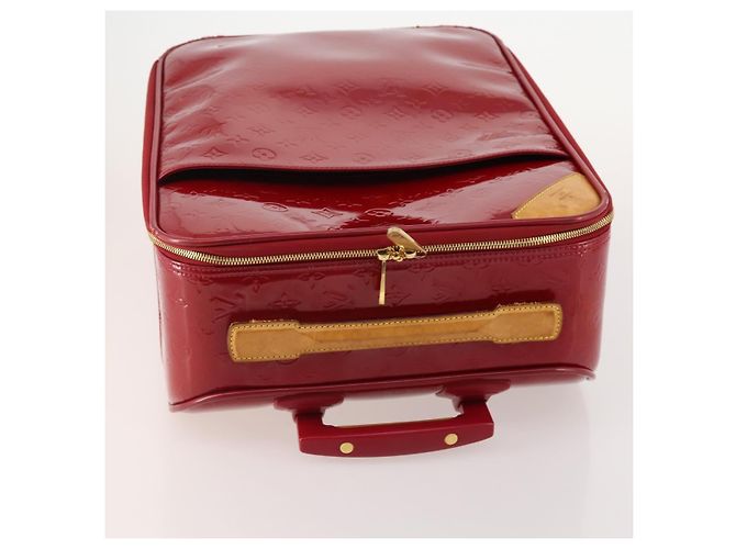 LOUIS VUITTON Valigia Pegas 45 Monogram Vernis Pomme D'amour M91278 Auth kk662 Rosso - vista 6