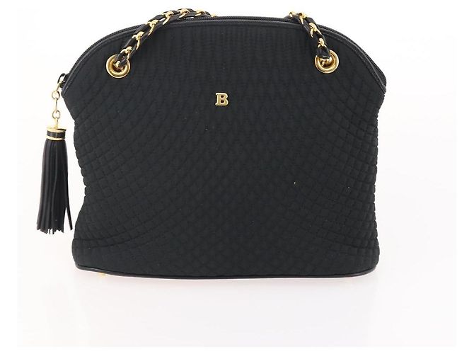 Autre Marque Borsa a Spalla TIFFANY&Co. BALLY in Nylon e Pelle 2 Set Nero Oro Autentico 173297 - vista 13