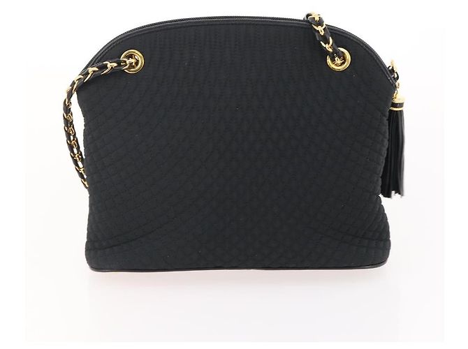 Autre Marque Borsa a Spalla TIFFANY&Co. BALLY in Nylon e Pelle 2 Set Nero Oro Autentico 173297 - vista 14