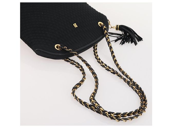 Autre Marque Borsa a Spalla TIFFANY&Co. BALLY in Nylon e Pelle 2 Set Nero Oro Autentico 173297 - vista 16