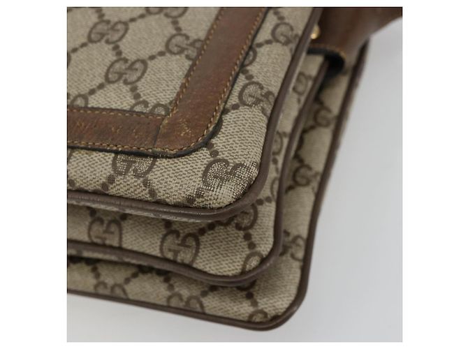 Borsa Sherry Line GG Supreme Web di GUCCI in PVC beige e oro 14 02 034 Auth 178112 D'oro - vista 10
