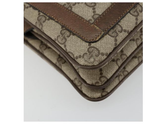Borsa Sherry Line GG Supreme Web di GUCCI in PVC beige e oro 14 02 034 Auth 178112 D'oro - vista 11