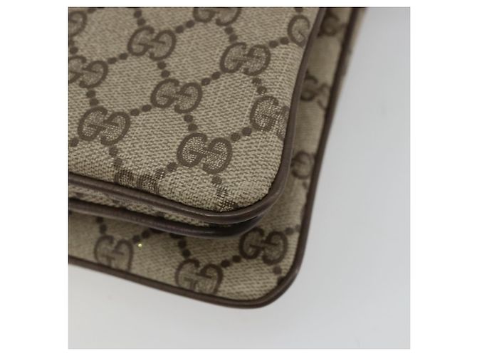 Borsa Sherry Line GG Supreme Web di GUCCI in PVC beige e oro 14 02 034 Auth 178112 D'oro - vista 12