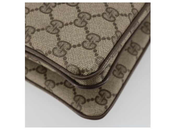 Borsa Sherry Line GG Supreme Web di GUCCI in PVC beige e oro 14 02 034 Auth 178112 D'oro - vista 13