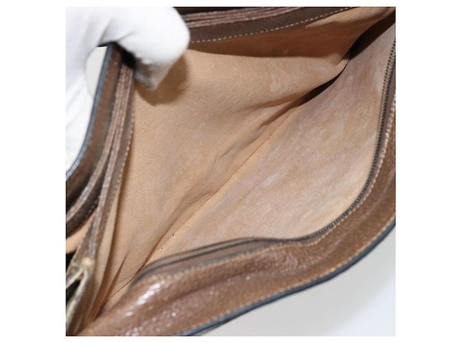 Borsa Sherry Line GG Supreme Web di GUCCI in PVC beige e oro 14 02 034 Auth 178112 D'oro - vista 23